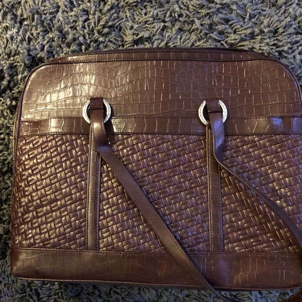 NWOT Coldwater Creek Brown Laptop Computer Briefcase